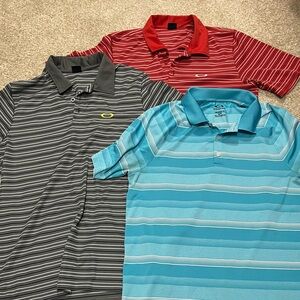 Oakley Performance Polo 3 Pack | Men’s Small | Red, Gray, Light Blue